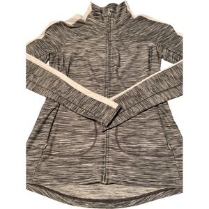 GapFit Gray Heathered Full Zip Active Jacket Athletic Workout Top Womens Small